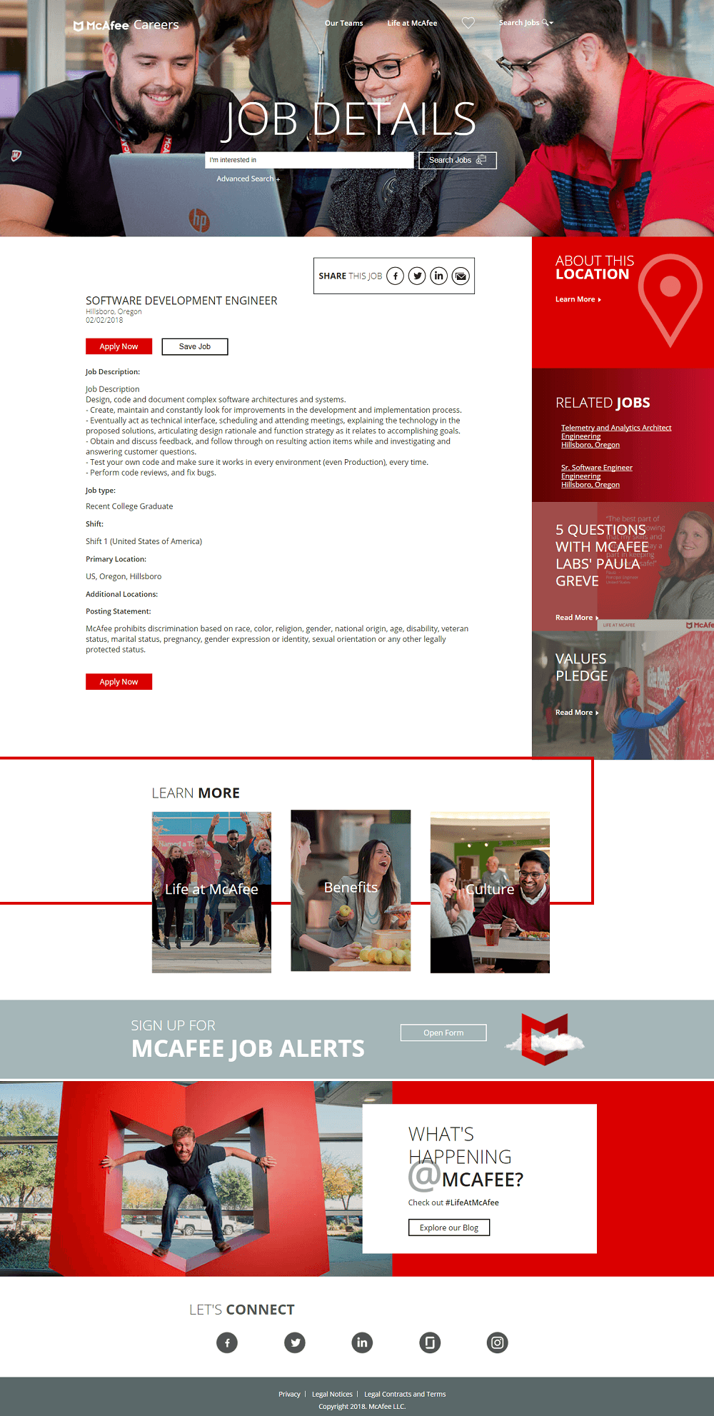 Job advertisement example