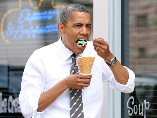 Barack obama on brain freeze.