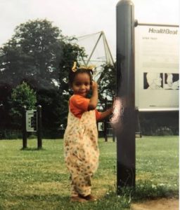 The childhood picture of Naomi Ackie