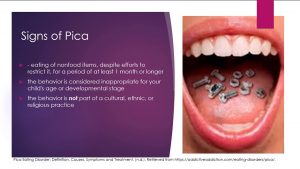 Pica eating disorder