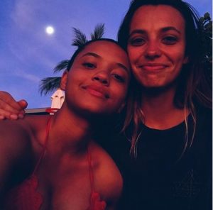 Kiersey with her friend under moon light