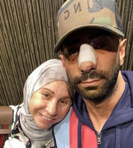 Yousef Erakat with his mother