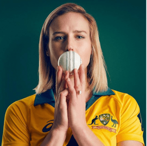 Ellyse Perry with Cricket Ball