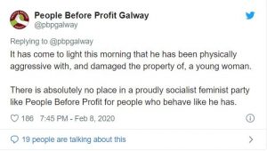 People Before Profit Galway Twitted on Twitter