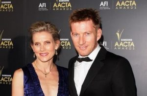 David Wenham with his wife, Kate Agnew