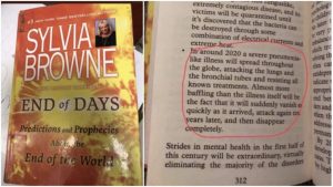 sylvia browne prediction of coronavirus on her book end of days