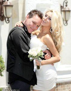 Courtney Stodden's estranged husband Doug Hutchison has spoken exclusively to DailyMailTV after Courtney made a public plea for him to take her back. Pictured: Hutchison and Courtney on their wedding day in May 2011 in Las Vegas