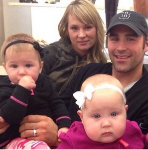 Johnny Boychuk with his wife Sheena Burletoff and two little princess Kenzie and Zoey