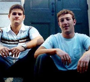 Dustin Moskovitz with the co-founder of Facebook, Mark Zukerberg
