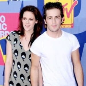 Michael Angarano with his ex-girlfriend, Kristen Stewart