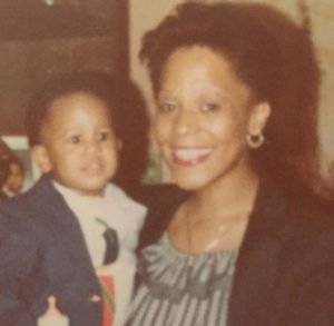 Shad Gaspard with his mother at an early age