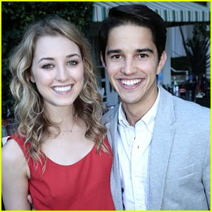 Ella Rae Peck her co-actor Joseph Haro snap a picture together at the NBC Cocktail REception party On July 27 