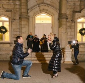 Scott Kluth proposed Tinsley Mortimer at Chicago Water Tower