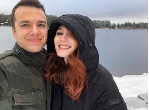Chris Riggi with his girlfriend, Stephanie Koenig in Mirror Lake, Lake Placid, NY, Instagram@chrisriggi