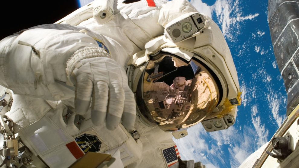 American astronaut in space
